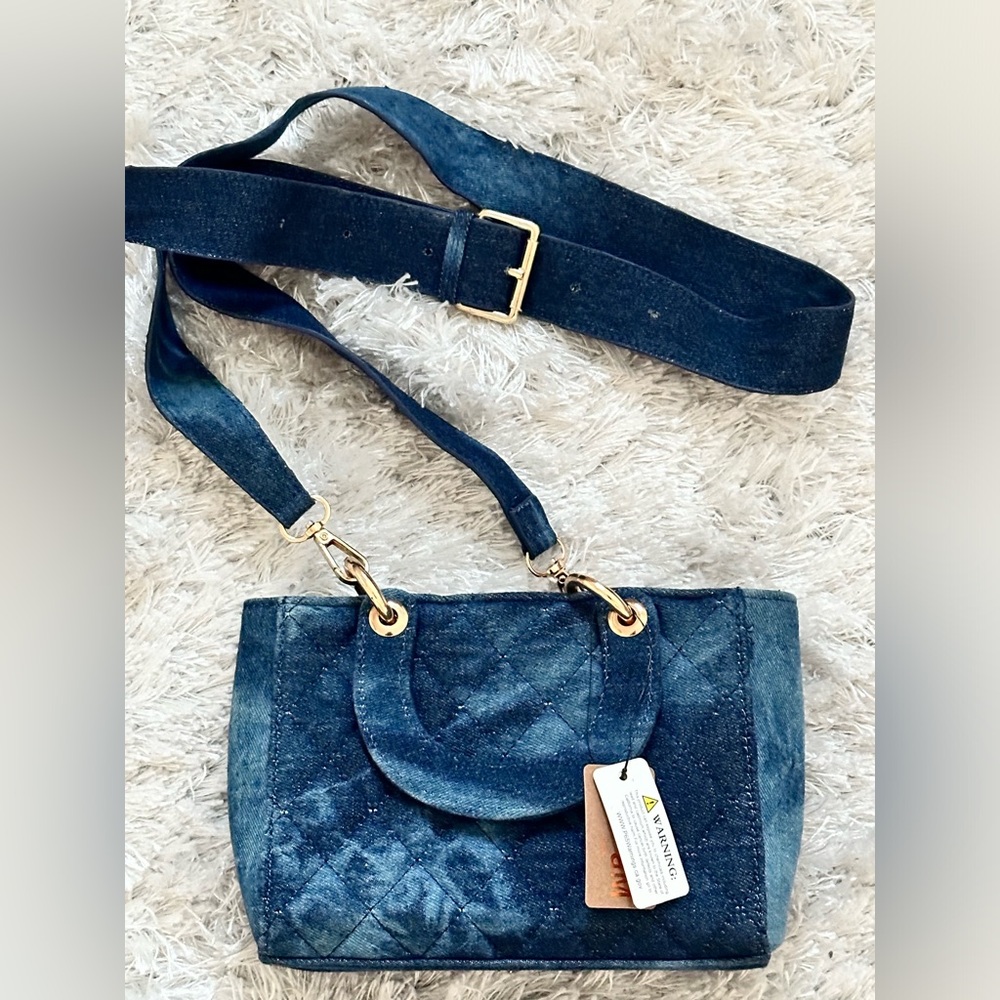 Denim cross bag